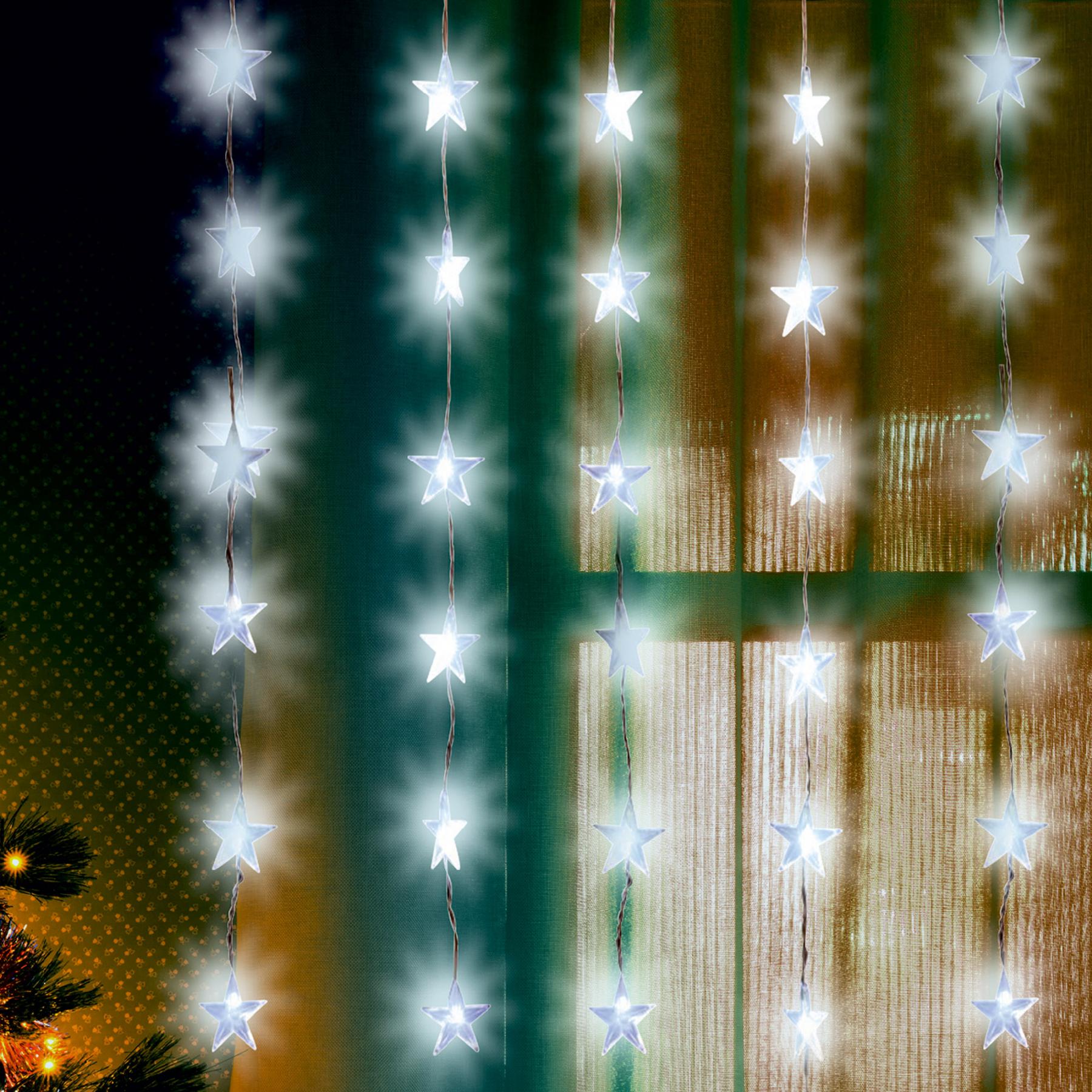 LED svetelný záves, hviezda 1,5x1m, 230V KAF 48L