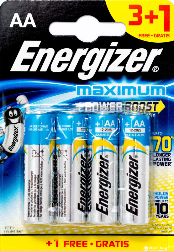 Tužkové baterky Energizer Maximum Tužka AA/3+1