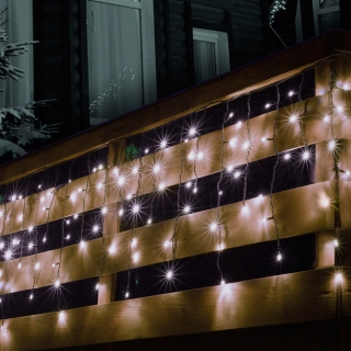 PROFI LED Vianočný záves 3,0x0,4m Studená biela s FLASH efektom SPÁJATELNÝ